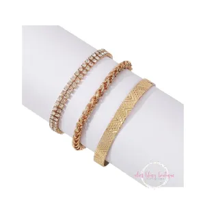 Shimmer & Shine - Gold 3 Piece Bracelet Set