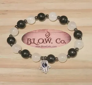 Shungite and Selenite Custom B.L.O.W. Co Bracelet