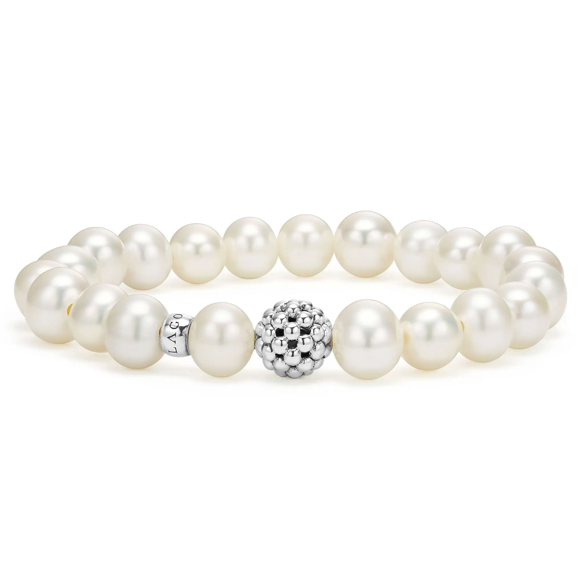 Signature Caviar Two-Tone Pearl Bracelet Gift Set