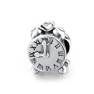 Silver Clock Charm