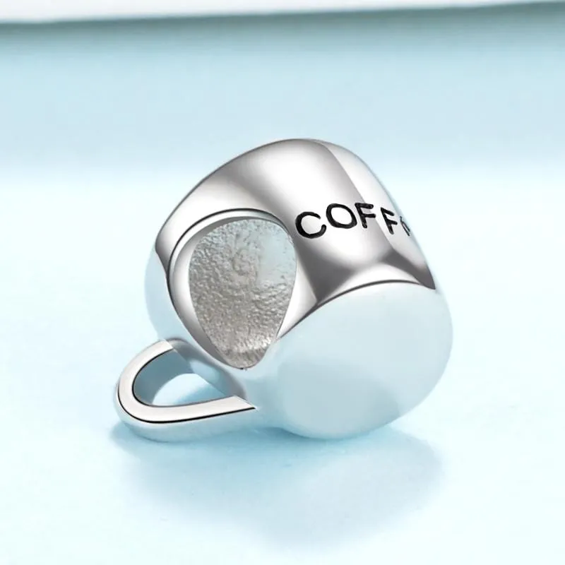 Silver Coffee Cup Charm