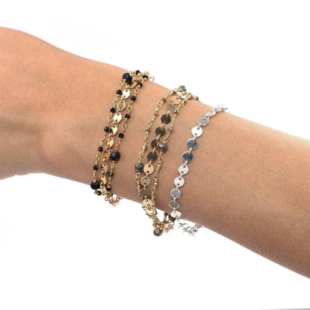 Silver Disc Bracelet