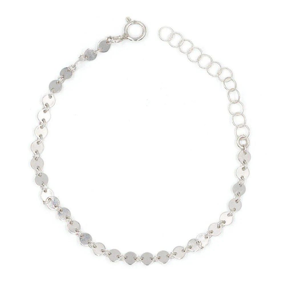 Silver Disc Bracelet
