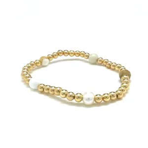Silver Girl Multi Stone Bead Bracelet