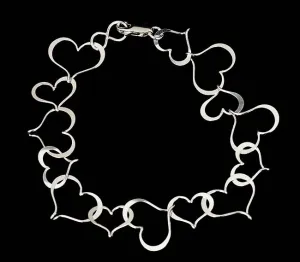 Silver Hearts Bracelet