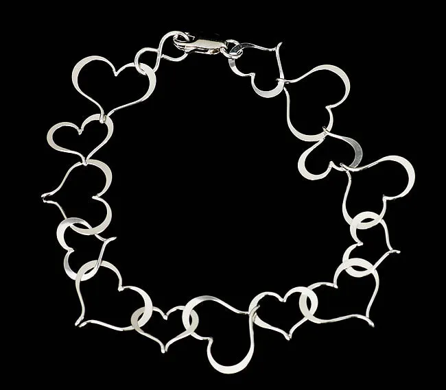 Silver Hearts Bracelet