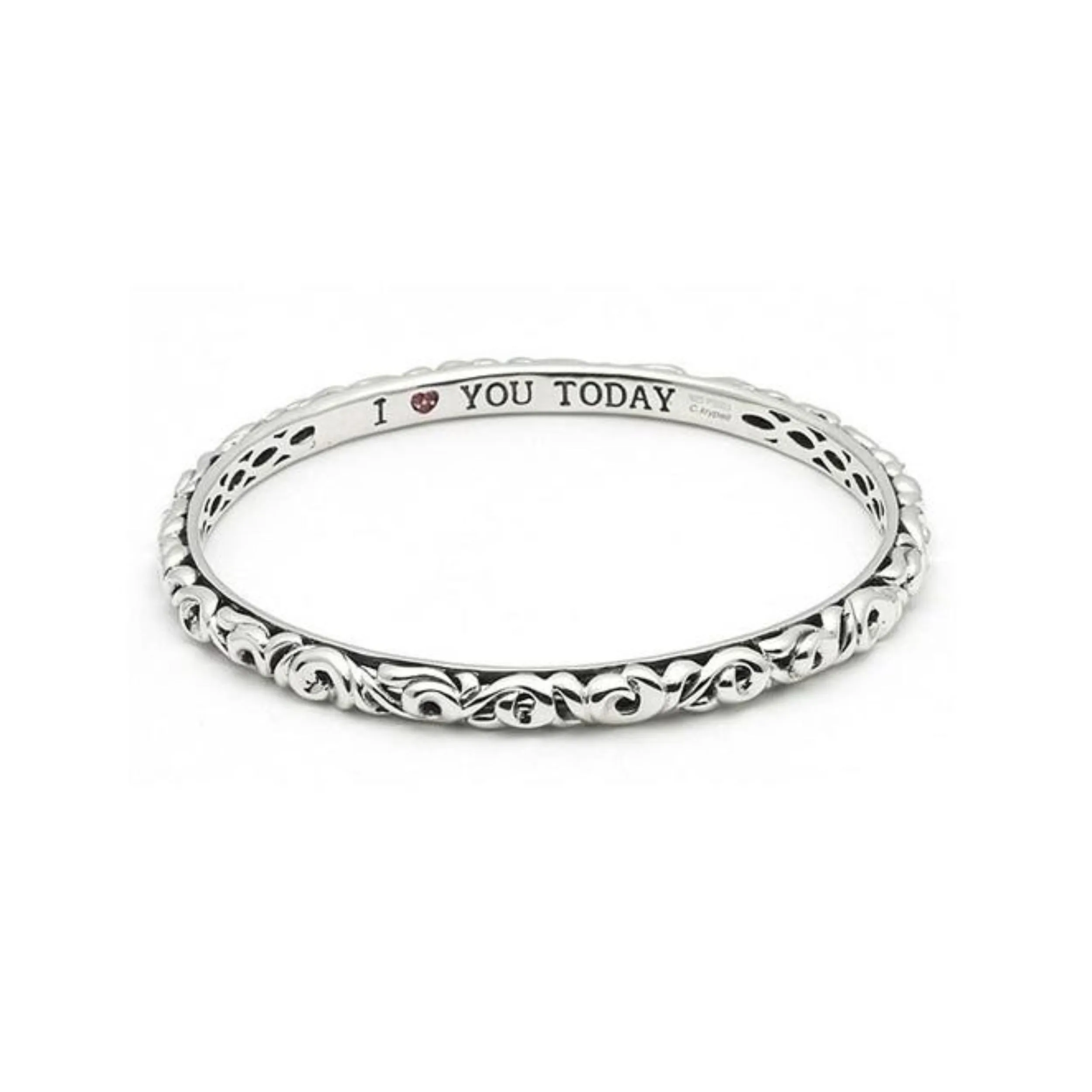 Silver I Love You Today..Tomorrow.. Forever...' Bangle Bracelets