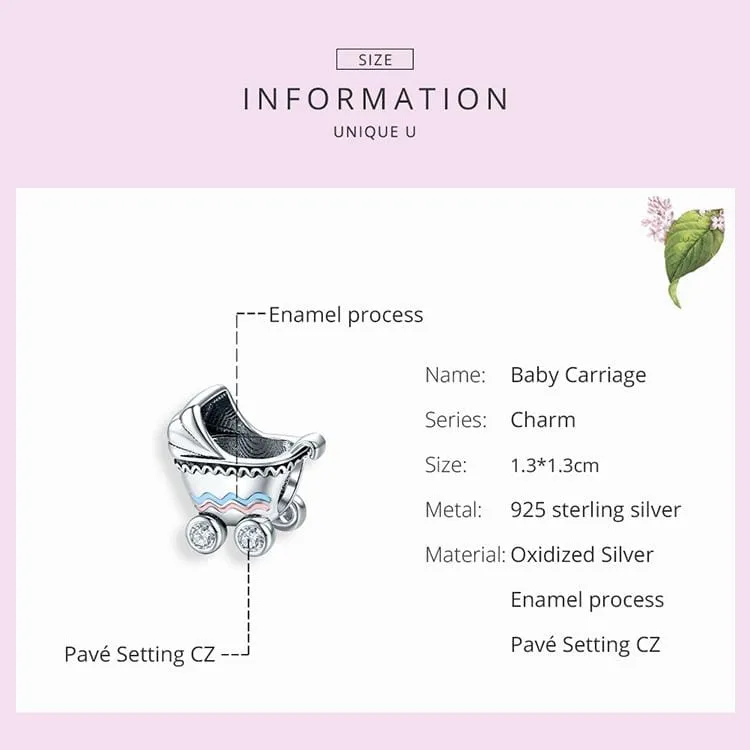 Silver Pram Charm