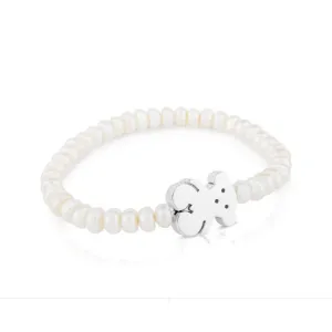 Silver Sweet Dolls Bracelet with Pearl
