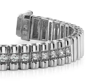 Single Center Strand Diamond Bracelet with 1.35 ct.(finished) 3mm