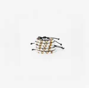 Skinny LOVE Bracelet Bundle - White/Gold