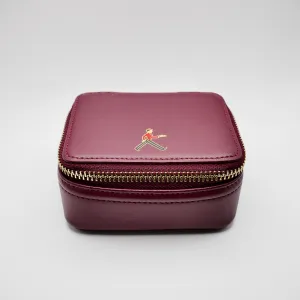 Small Leather Bellboy Burgundy Jewelry Box