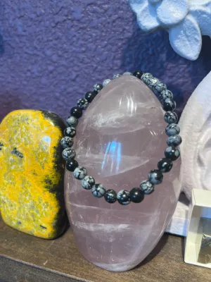 Snowflake Obsidian Bracelet