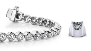 Solid Nugget Lab-Grown Diamond Tennis Bracelet with 2.04 ct.(finished) 2.2mm