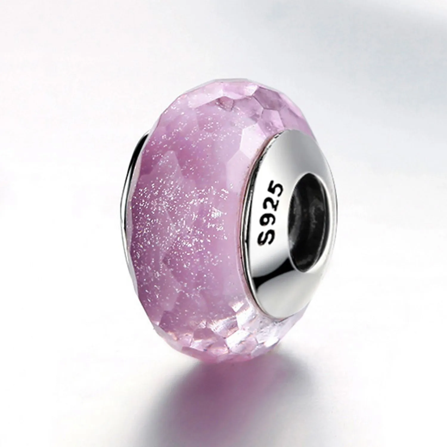 Sparkling Pink Murano Bead Charm