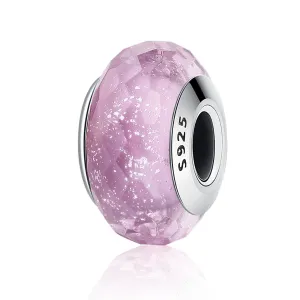Sparkling Pink Murano Bead Charm