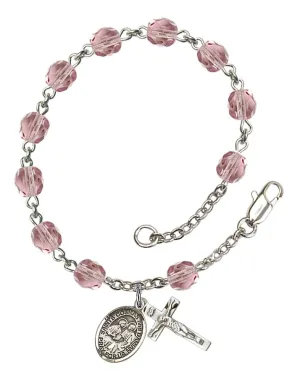 Ss. Cosmas & Damian Custom Birthstone Rosary Bracelet