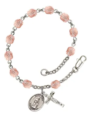 St. Anne Custom Birthstone Rosary Bracelet