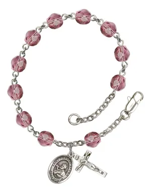 St. Francis Xavier Custom Birthstone Rosary Bracelet