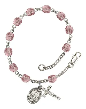 St. Juliana of Cumae Custom Birthstone Rosary Bracelet
