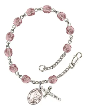 St. Margaret Mary Alacoque Custom Birthstone Rosary Bracelet