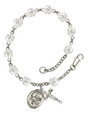 St. Meinrad of Einsiedeln Custom Birthstone Rosary Bracelet