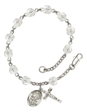 St. Rosalia Custom Birthstone Rosary Bracelet