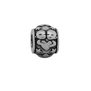 Stainless Steel Gemini Charm