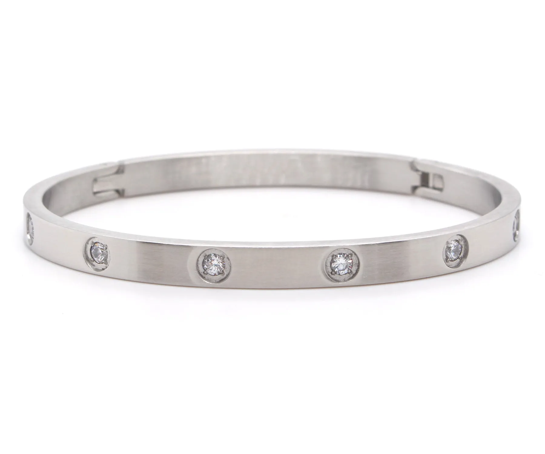 Star Bangle Narrow Stainless Steel Bracelet