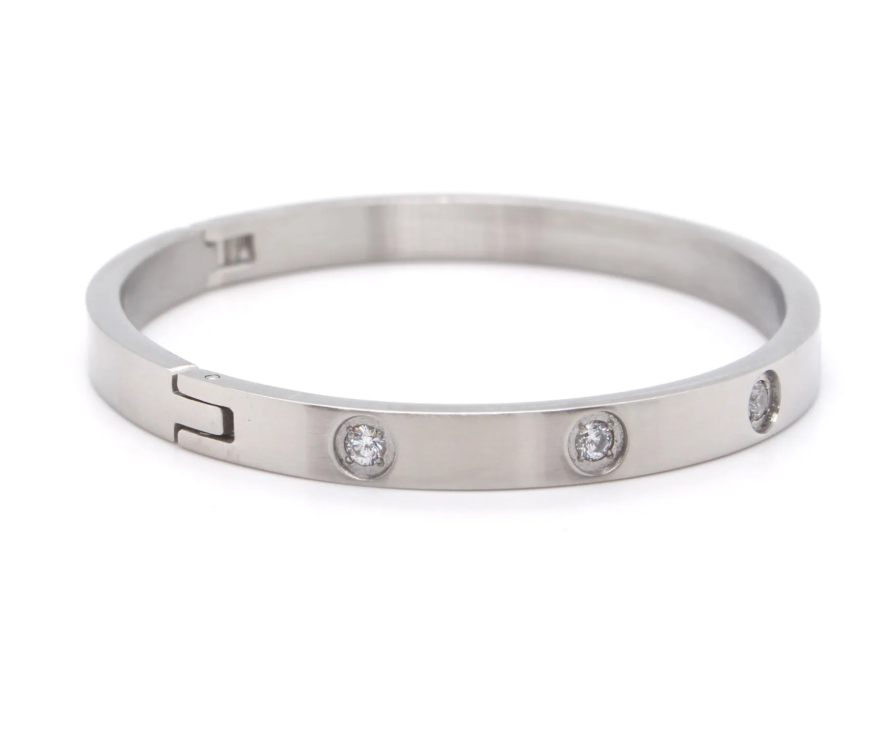 Star Bangle Narrow Stainless Steel Bracelet