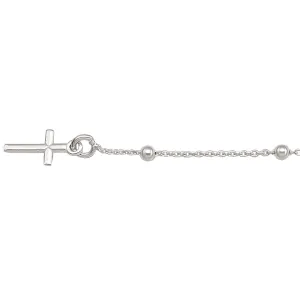 Sterling Silver (3mm) Rosary Bracelet 7.25"