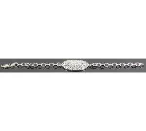Sterling Silver Bracelet Filigree Oval