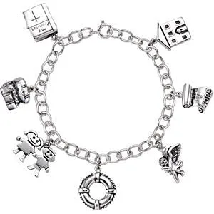 Sterling Silver Family Promises Bracelet
