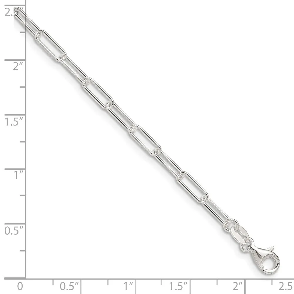Sterling Silver Polished 3mm Elongated Cable Chain