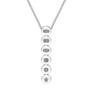 Sterling Silver Queen's Jubilee Hallmark Round Disc Pendant Necklace D