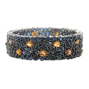 Sterling Silver Sapphire Bangle