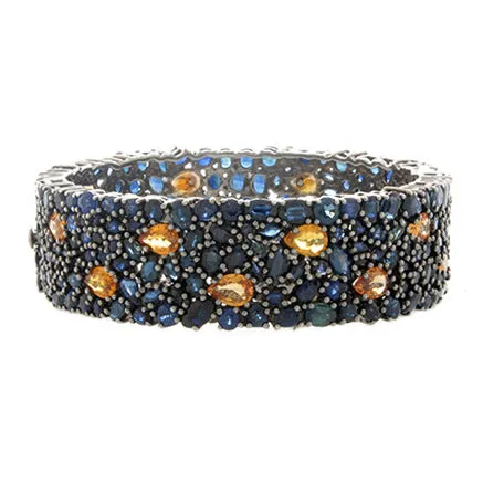 Sterling Silver Sapphire Bangle