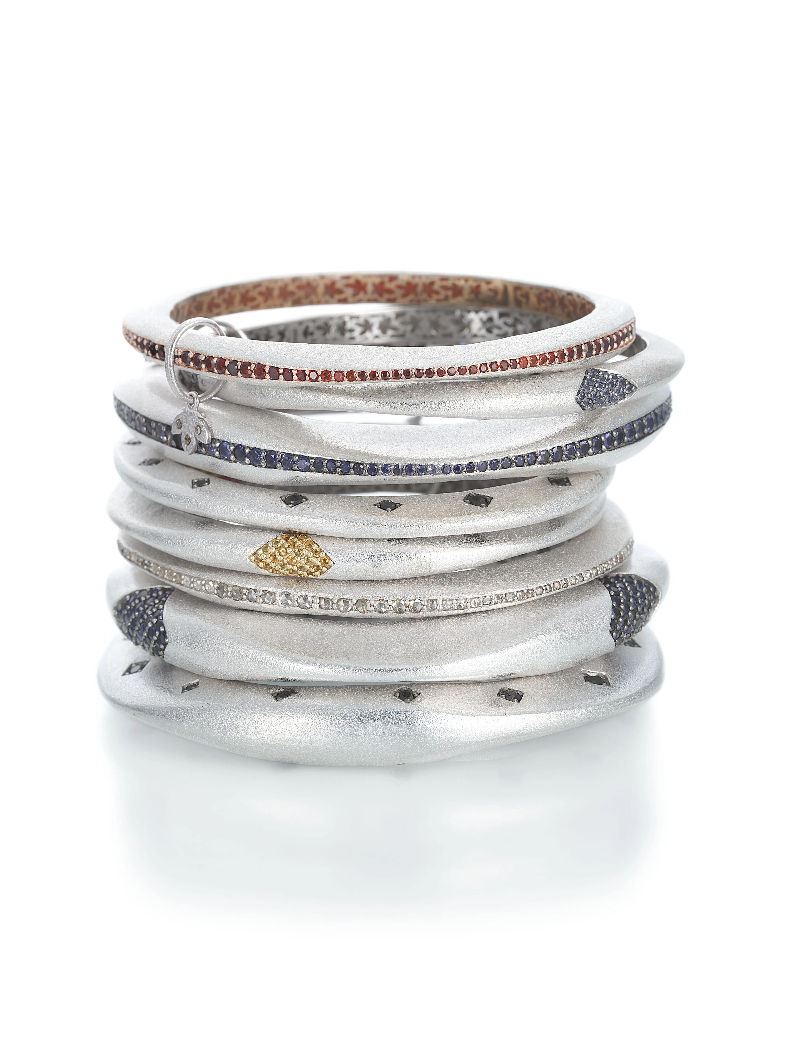 Sterling Silver Tribal Wave Bangle 5mm Thick