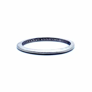 Sterling Silver Tribal Wave Bangle 5mm Thick