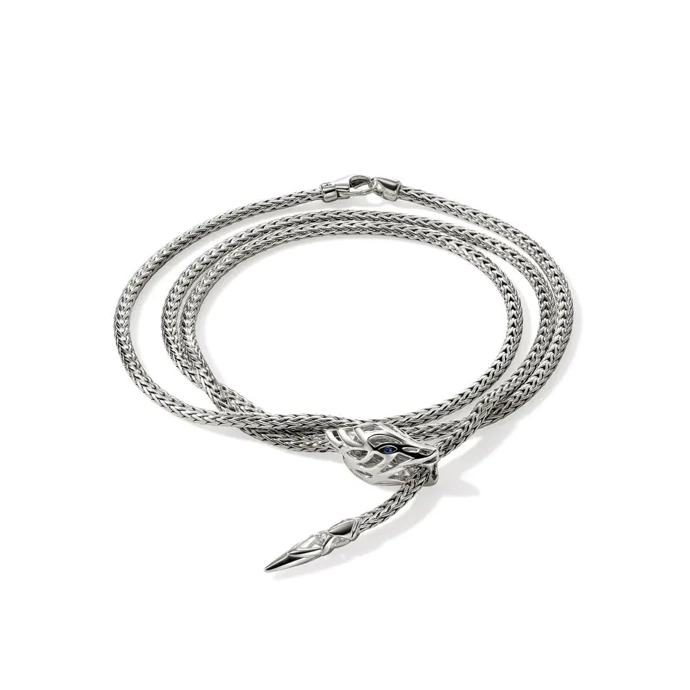 Sterling Silver White Naga Bracelet