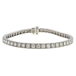 Straightline Platinum Diamond Bracelet, 5ctw::
