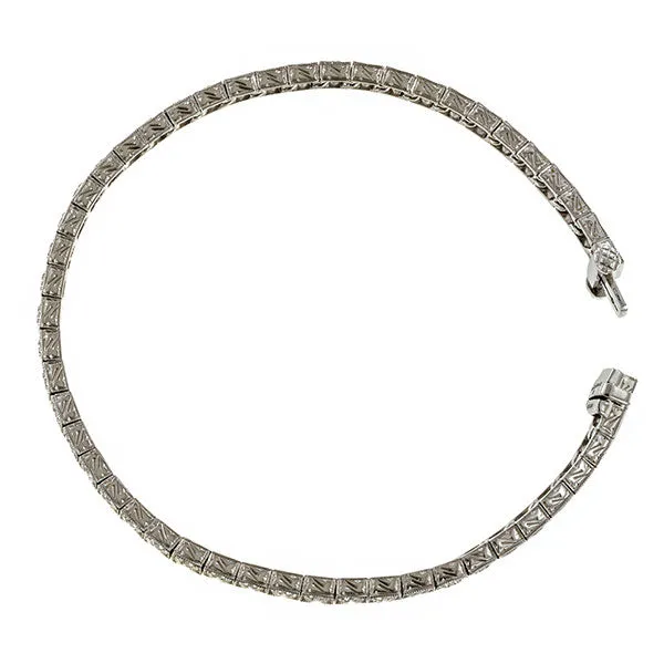 Straightline Platinum Diamond Bracelet, 5ctw::