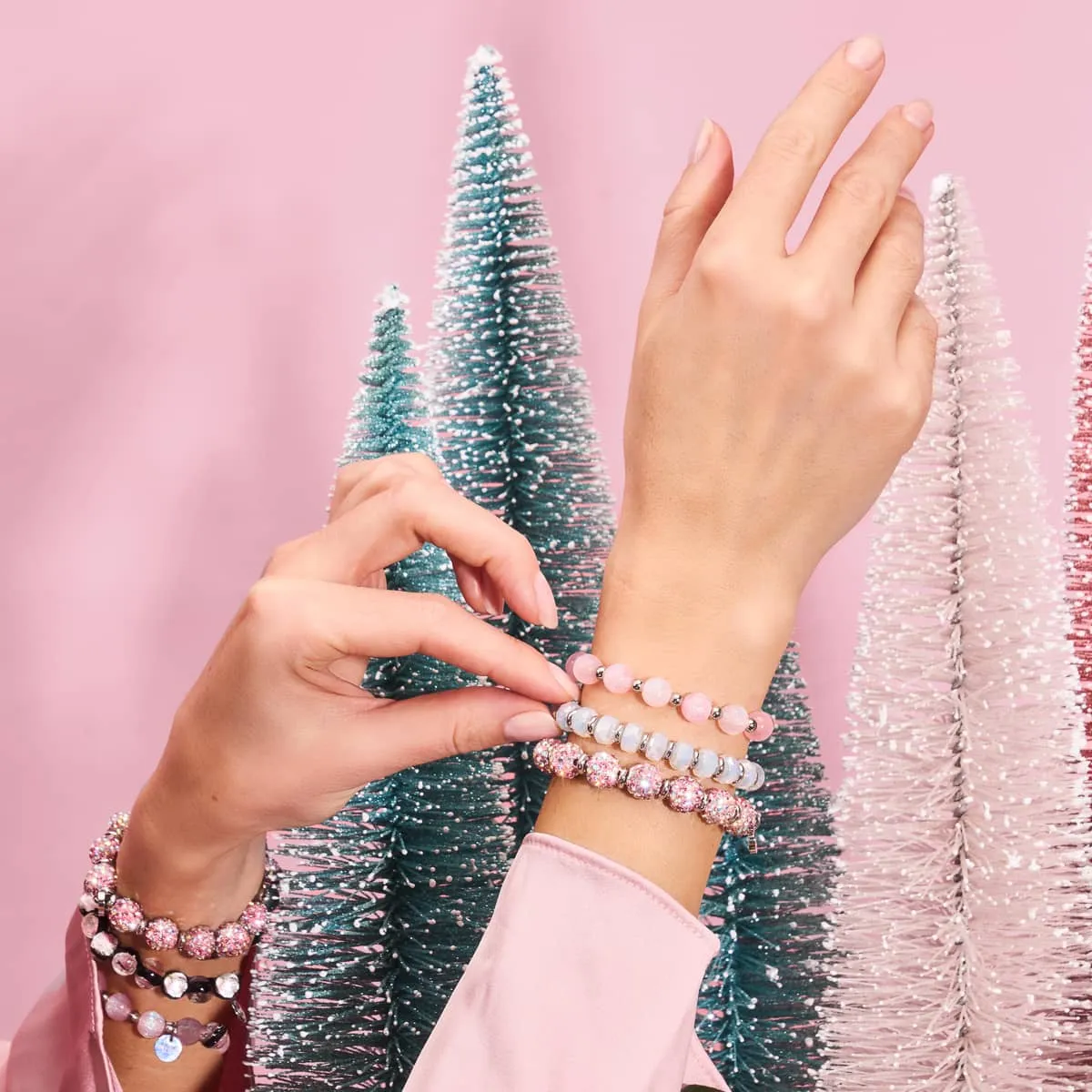 Strawberry Confetti | Deluxe Crystal Kikiballa Bracelet