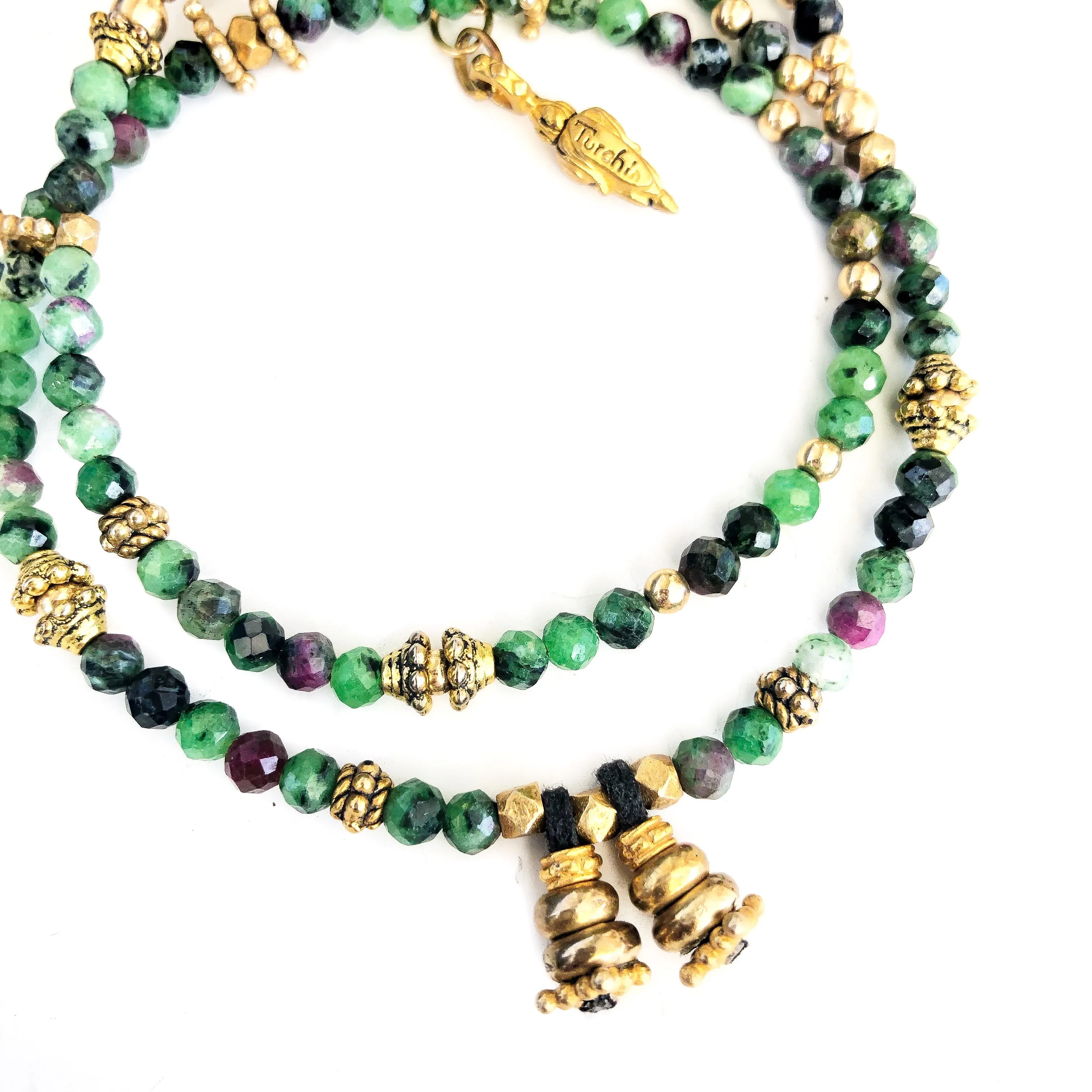 Stunning Ruby Zoisite Love Wrap Bracelet