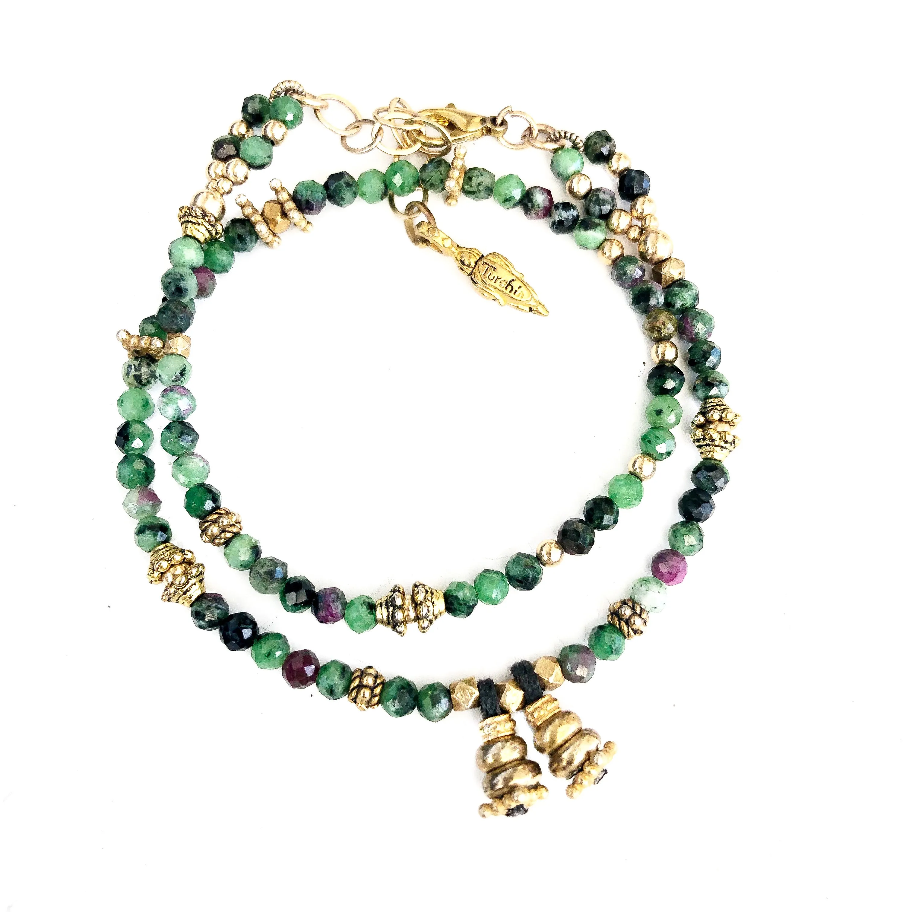 Stunning Ruby Zoisite Love Wrap Bracelet