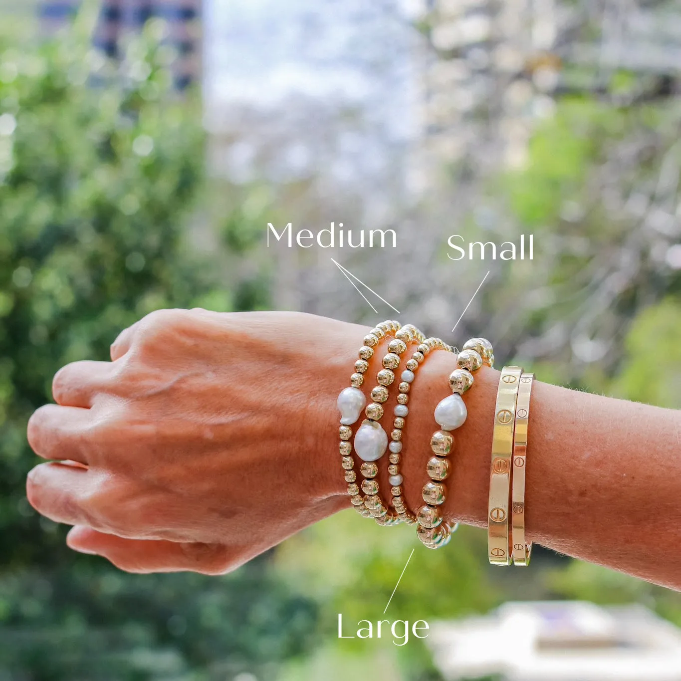 Styled Set: Two Gold-Filled Pearl Bracelets   Raven Ring