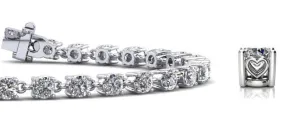 Stylish Sweetheart Diamond Tennis Lab-Grown Diamond Bracelet with 2.12 ct.(finished) 2.3mm