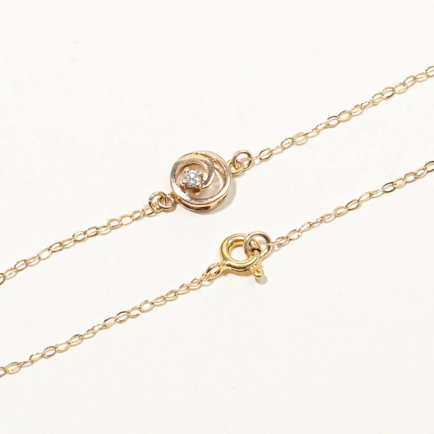Swirl Diamond Chain Bracelet | 0.05ct | 7"|