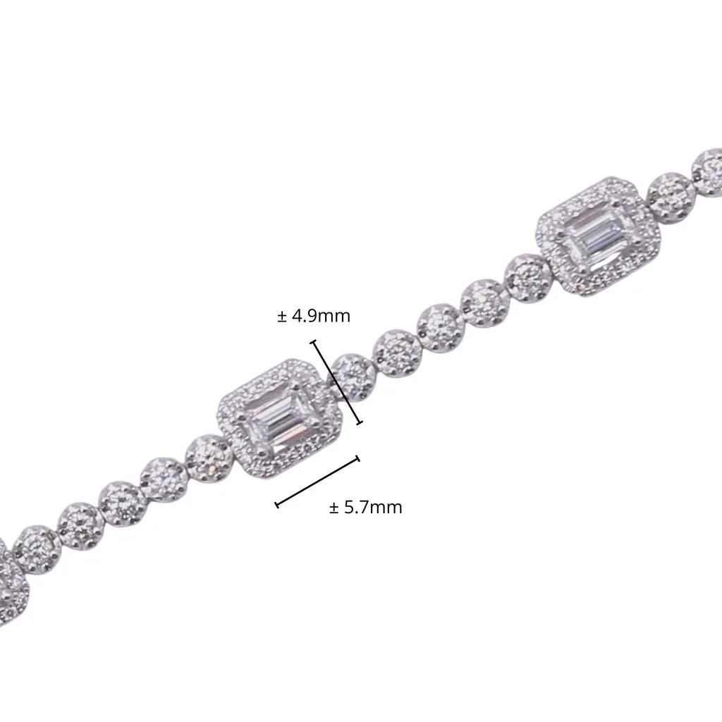TAKA Jewellery Emerald Shape Lab Grown Diamond Bracelet 10K