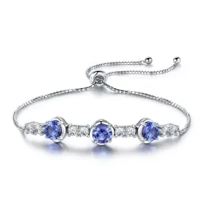 Tanzanite 925 Sterling Silver Tennis Bracelet Jewelry